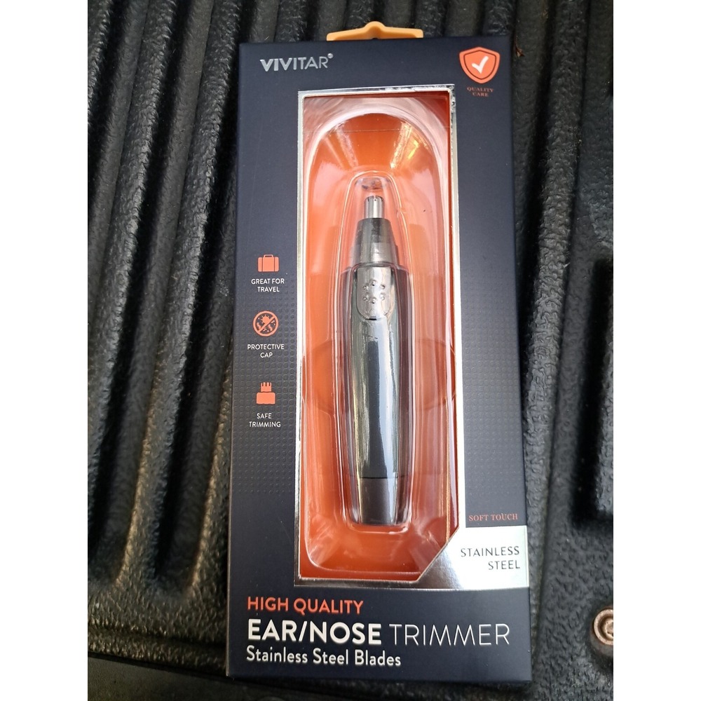 Ear Nose Trimmer Stainless Steel Black Vivitar Brand New